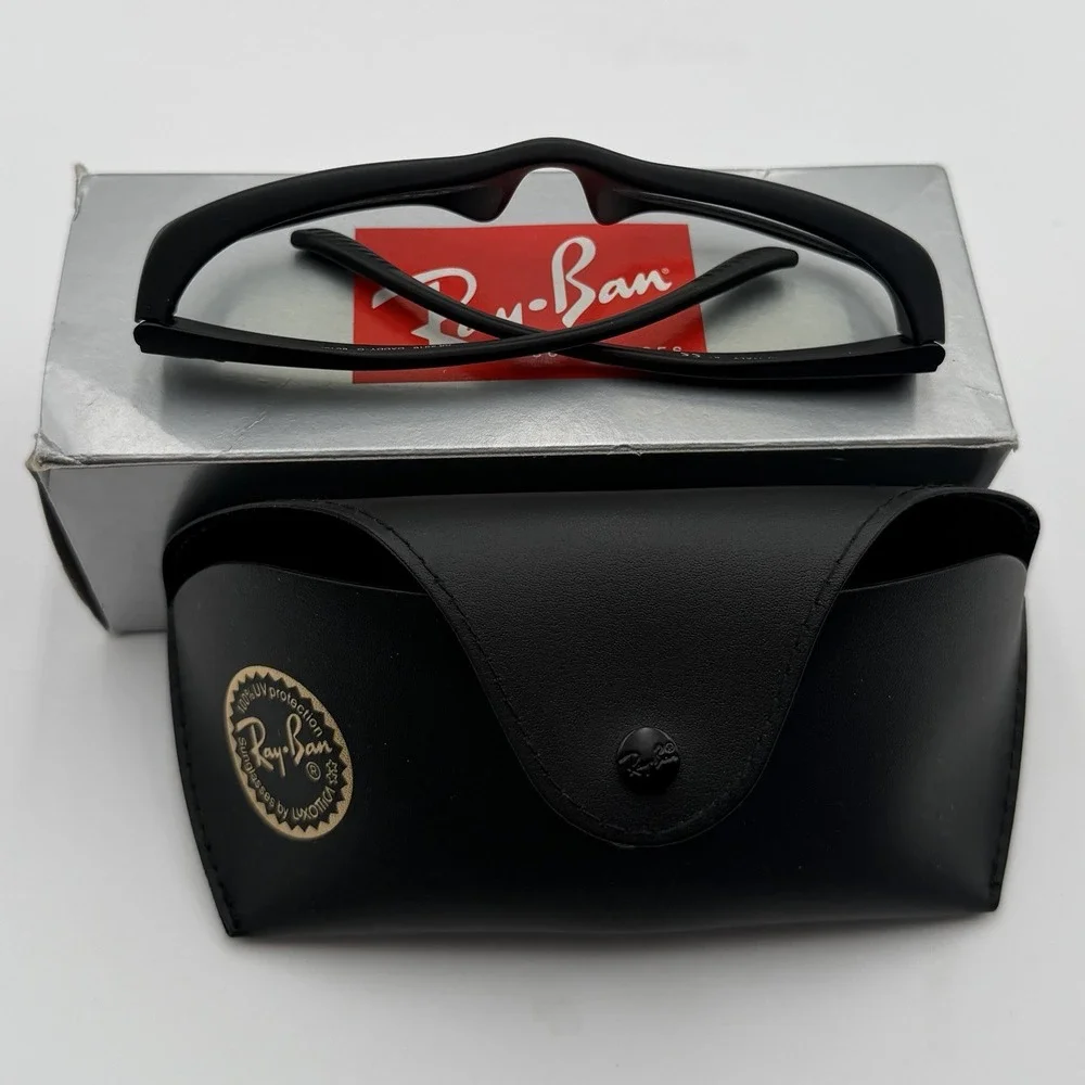 Ray-Ban Daddy-O RB2016‎ Sunglasses Matte Black Rubber Frame Wrap 59mm New